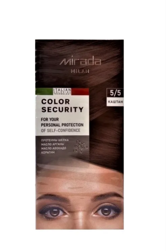 MIRADA MILAN краска д/волос с протеинами шелка кератином арганой и авокадо 5.5 каштан